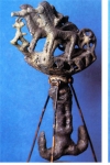 Bronze statues of war chariots (Lchashen, 14-13 centuries BC)