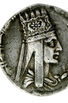 The image of king of kings of Great Hayk Tigranes II the Great (95-55 BC) depicted on the coin (two sides of the coin)