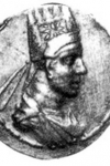Մեծ Հայքի արքայից արքա Արտավազդ 2-րդի (Ք.ա. 55-34 թթ.) պատկերով դրամը երկու կողմով
