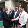 At Rostov-on-Don airport. From left to right deputy director of YSU Institute for Armenian Studies M. Hovhannisyan, S. Sayadov,  H. Surmalyan and lecturer of higher school of business SFU S. Avanesyan