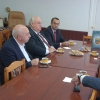 From left to right executive director of the Armenian community S. Sayadov, YSU rector A. Simonyan, deputy director of YSU IAS M. Hovhannisyan