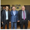 From left to right deputy diector of YSU IAS M. Hovhannisyan, rector of Don State Technical University  B. Meskhi, YSU rector, director of IAS A. SimonyanFrom left to right deputy diector of YSU IAS M