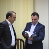From left to right deputy director of IAS M. Hovhannisyan and head of the Armenian community H. Surmalyan